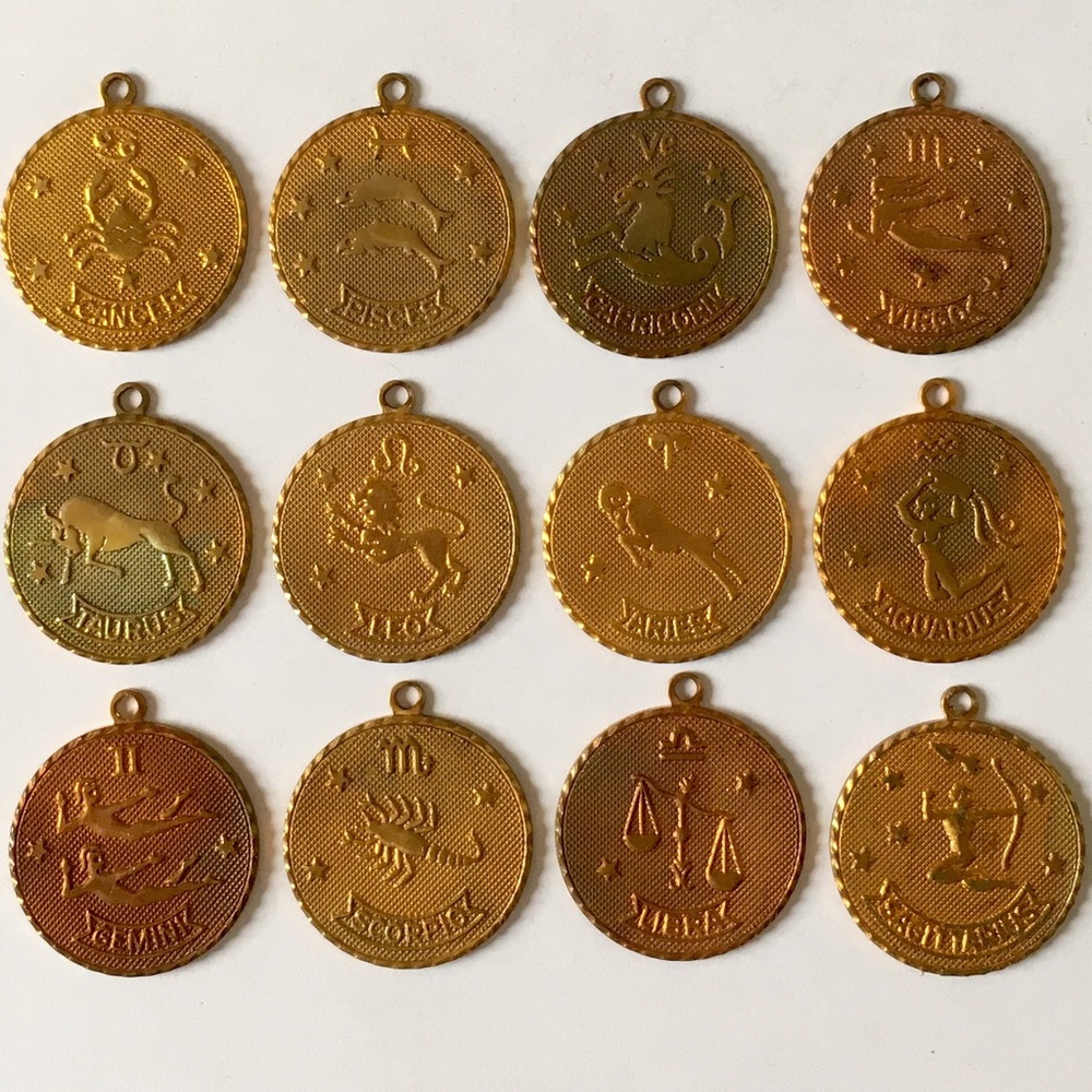 VINTAGE Zodiac Sign pendants
